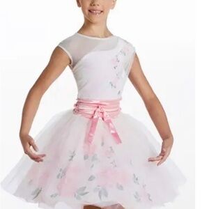 Weissman “There’s a Place for Us” Pink and White Floral Dance Costume